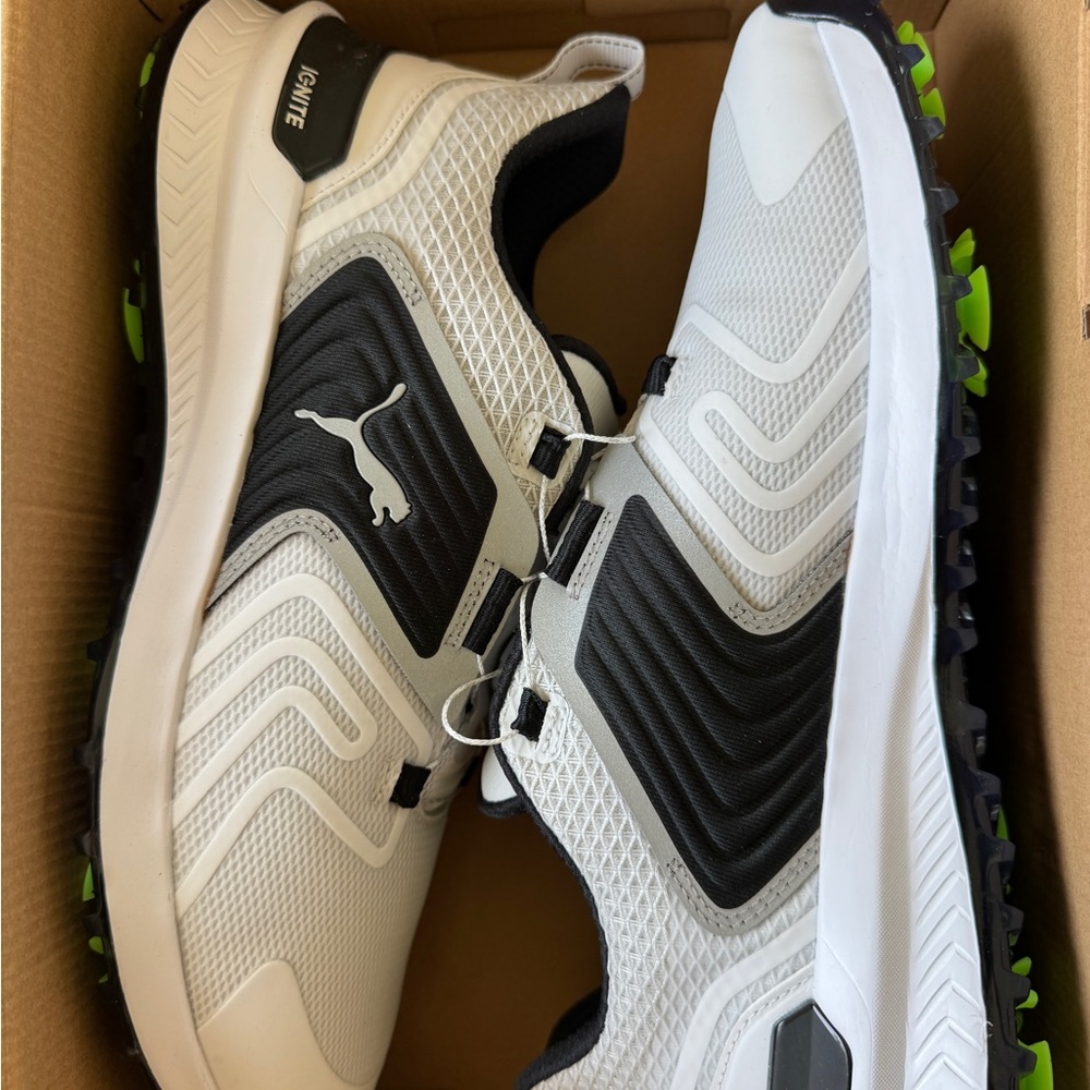 Puma Golf Ignite Innovate Disc Shoes in White and Black